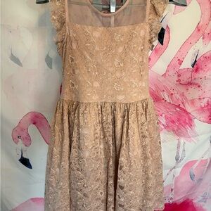 Lilt girls formal dress. Lace with sheer neckline